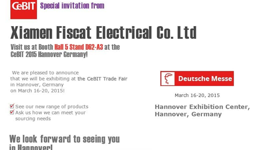 Fiscat vil vise ved CeBIT-handelen i Hannover i Tyskland 16-20 mars 2015.
